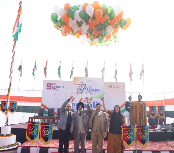 CGC University, Mohali Celebrates the 77th Republic Day